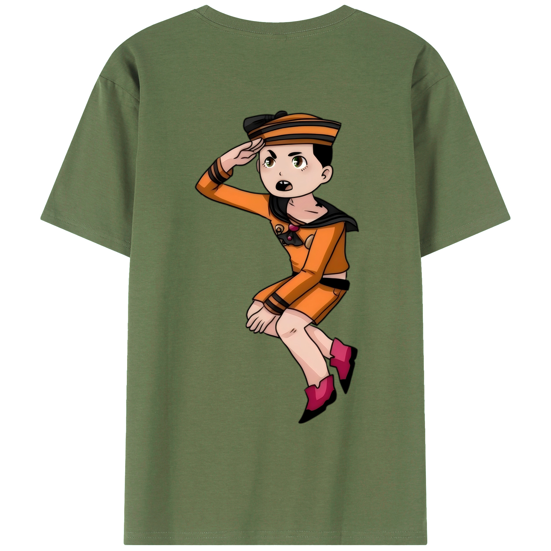 （画像用） ジョジョの奇妙な冒険 東方定助 JoJo's Bizarre Adventure Higashikata Josuke 綿100％ メンズ半袖Tシャツ（バックプリント） 通気性